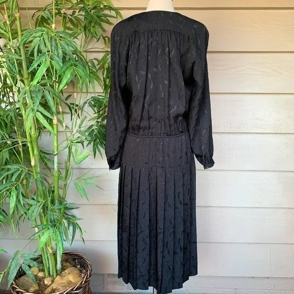 Argenti Pure Black Vintage Long Sleeve Dress - Picture 3 of 5